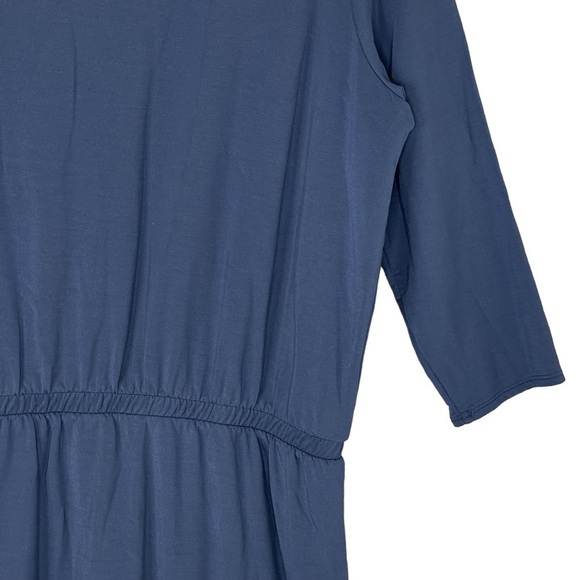 Garnet Hill Dress XL Casual Pull On 3/4 Sleeve Cottagecore Boho Embroidered Soft - Picture 9 of 12